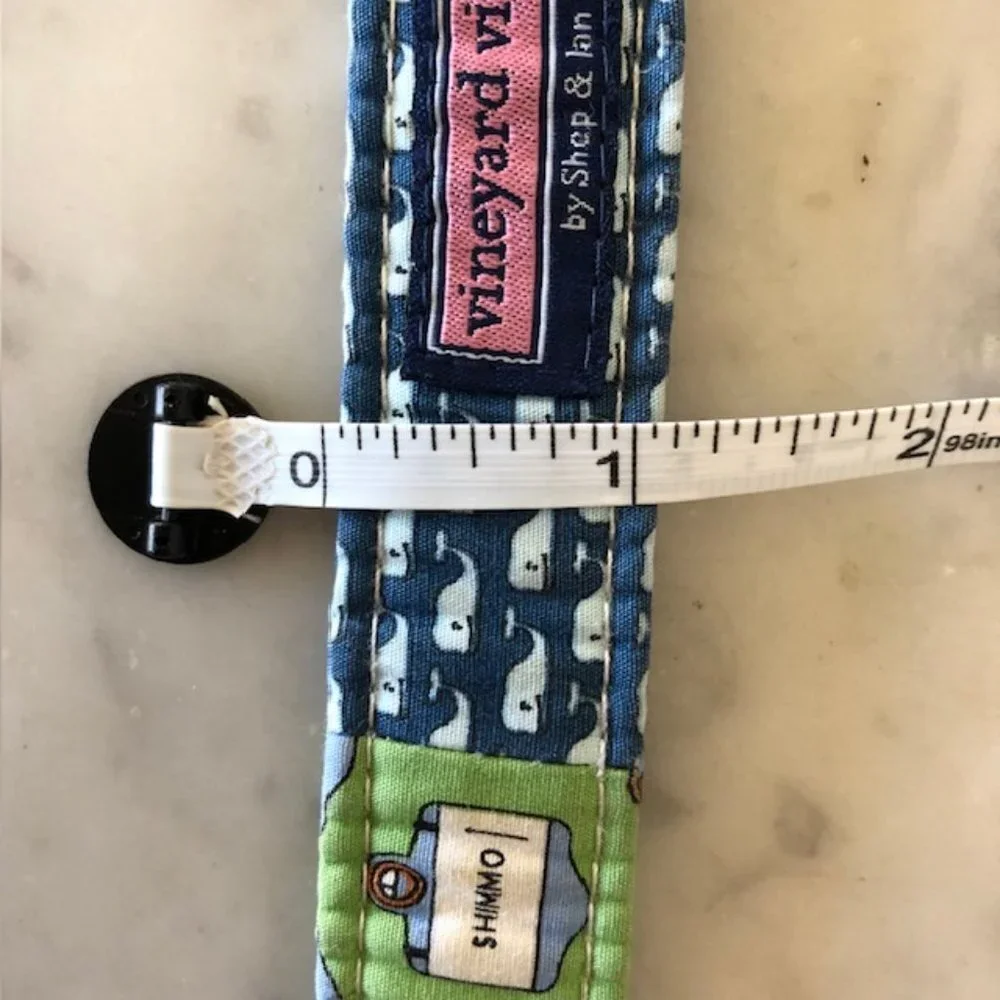 VINEYARD VINES Patchwork Kids D Ring Belt Large Blue Yellow Pink
